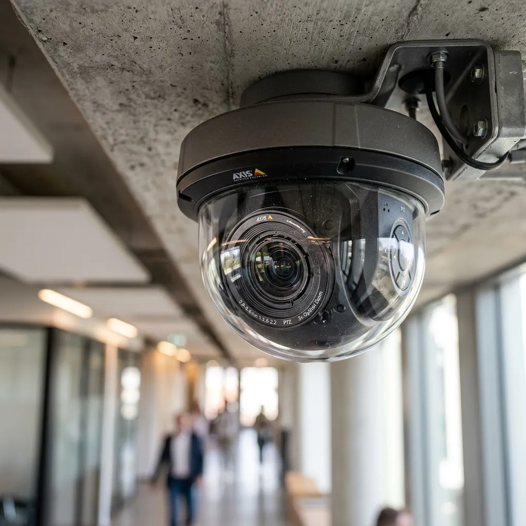 Cámara de seguridad instalada